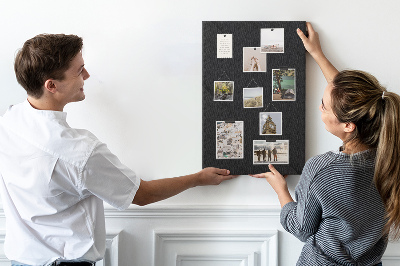 Cork notice board Black board with a minimalist design
