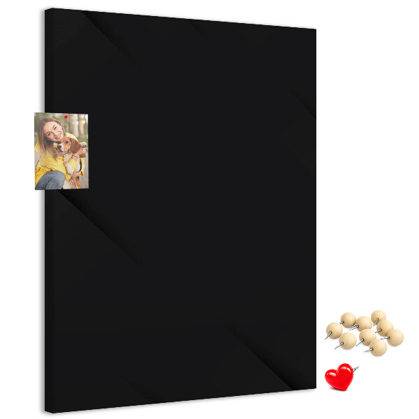 Cork notice board Black board with a minimalist design