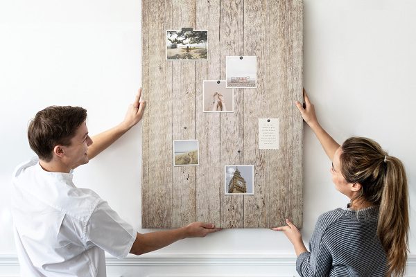 Pin board Rustic boards in a natural shade