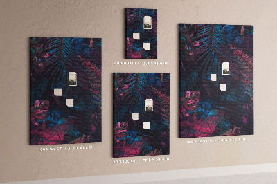 Wall cork memo board A mysterious forest in intense colors