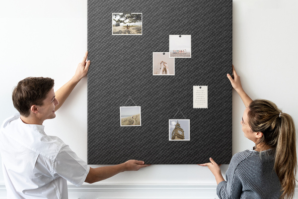Pin board Black texture with a subtle charcoal pattern