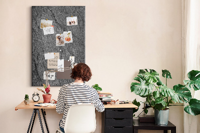 Cork notice board Gray-black natural stone texture
