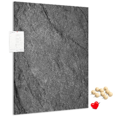 Cork notice board Gray-black natural stone texture