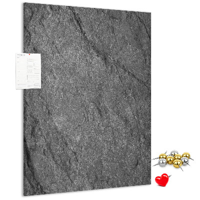 Cork notice board Gray-black natural stone texture