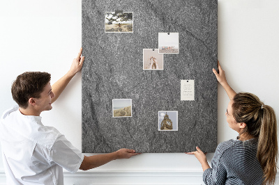 Cork notice board Gray-black natural stone texture