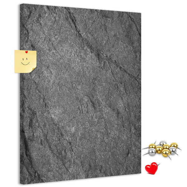 Cork notice board Gray-black natural stone texture