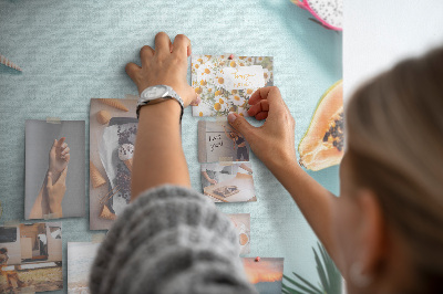 Pin board Tropical fruits and sea accents