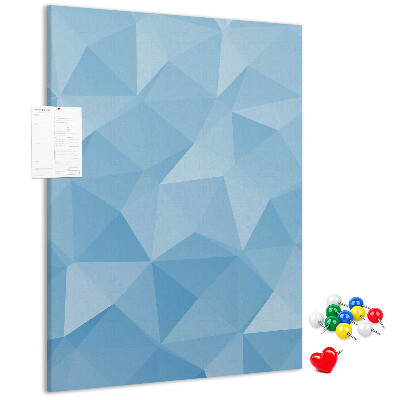 Wall cork memo board Geometric shapes in shades of blue
