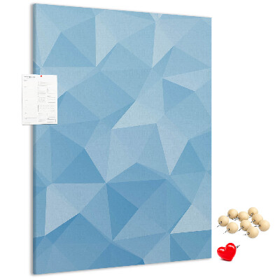 Wall cork memo board Geometric shapes in shades of blue