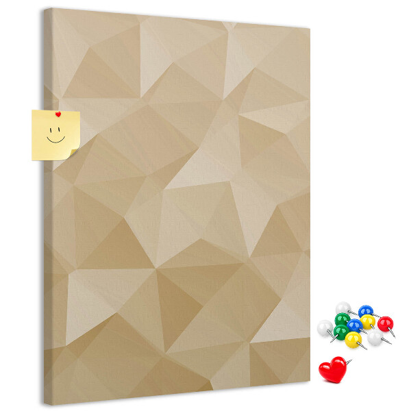 Pin board Geometry in shades of beige and brown