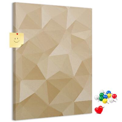 Pin board Geometry in shades of beige and brown