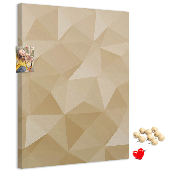 Pin board Geometry in shades of beige and brown