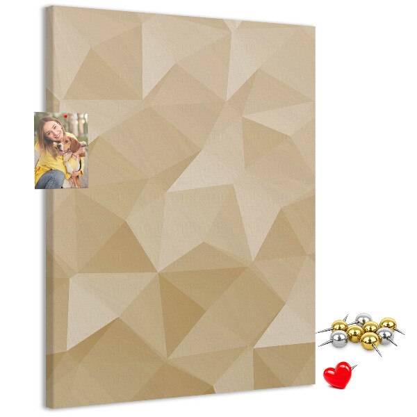 Pin board Geometry in shades of beige and brown