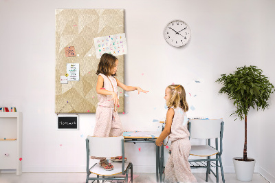 Pin board Geometry in shades of beige and brown