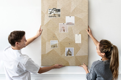 Pin board Geometry in shades of beige and brown