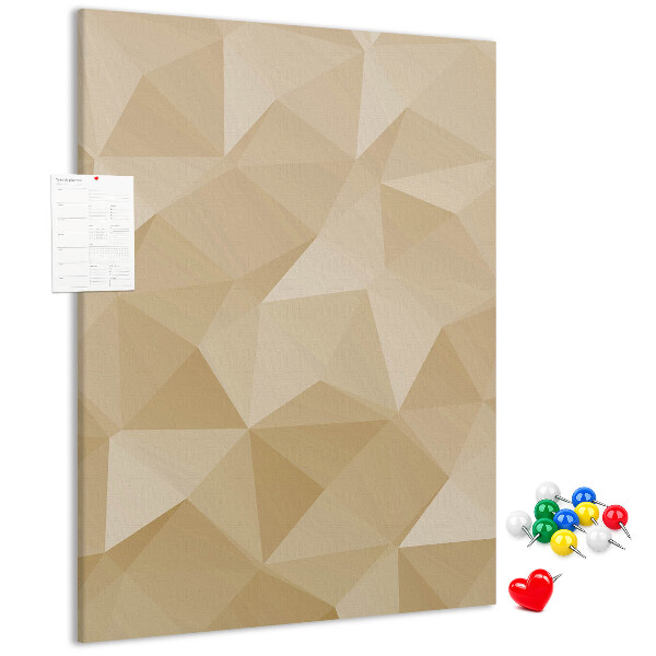 Pin board Geometry in shades of beige and brown
