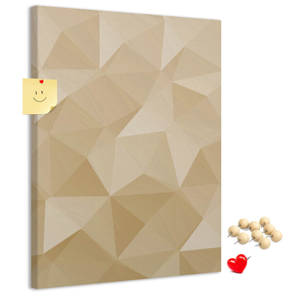 Pin board Geometry in shades of beige and brown
