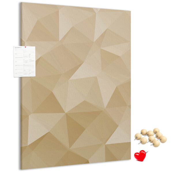 Pin board Geometry in shades of beige and brown