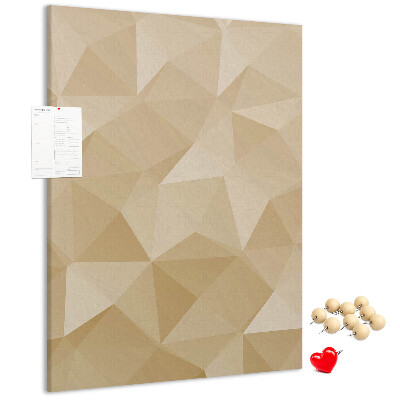Pin board Geometry in shades of beige and brown