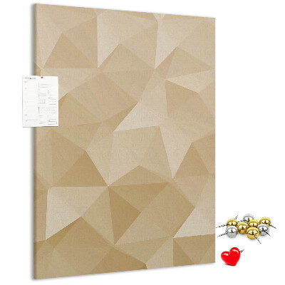 Pin board Geometry in shades of beige and brown