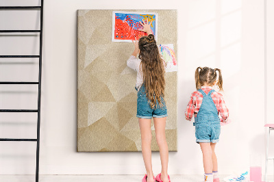 Pin board Geometry in shades of beige and brown