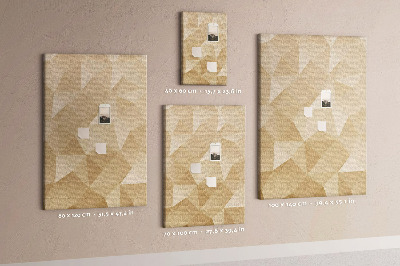 Pin board Geometry in shades of beige and brown