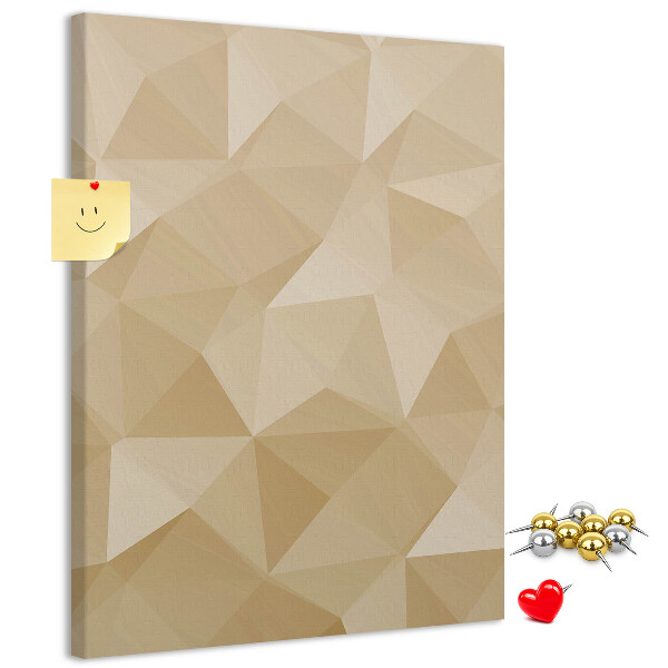 Pin board Geometry in shades of beige and brown