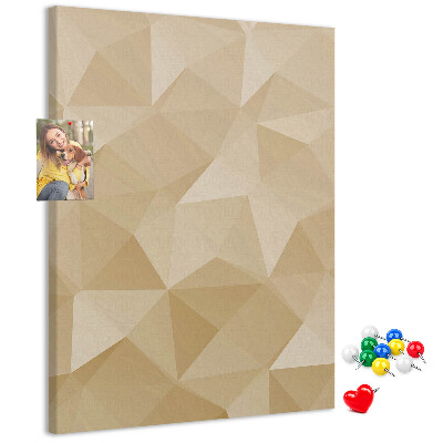 Pin board Geometry in shades of beige and brown