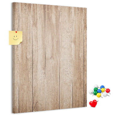 Memo cork board Natural pattern of wooden boards on the background