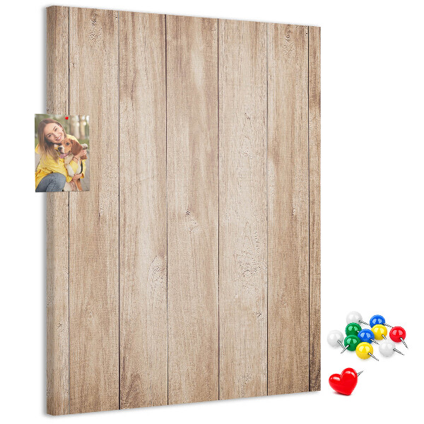 Memo cork board Natural pattern of wooden boards on the background