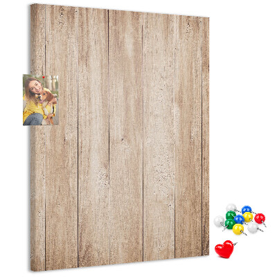 Memo cork board Natural pattern of wooden boards on the background