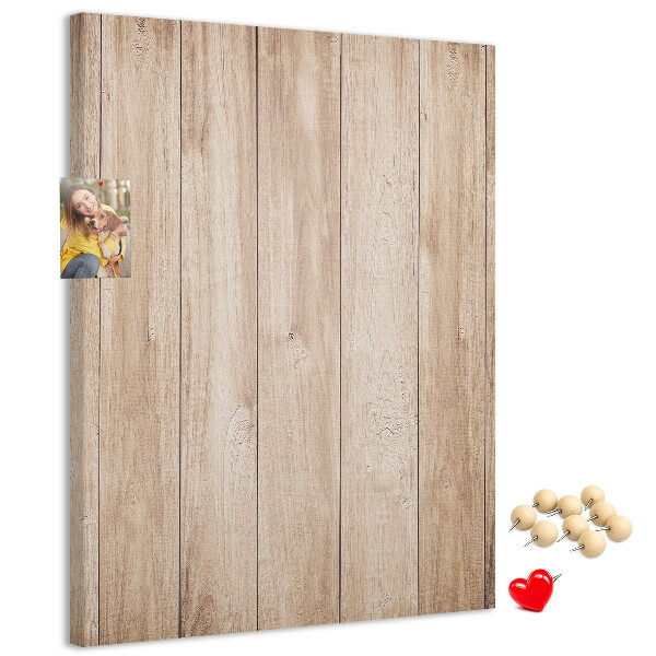 Memo cork board Natural pattern of wooden boards on the background