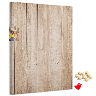 Memo cork board Natural pattern of wooden boards on the background