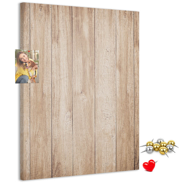 Memo cork board Natural pattern of wooden boards on the background