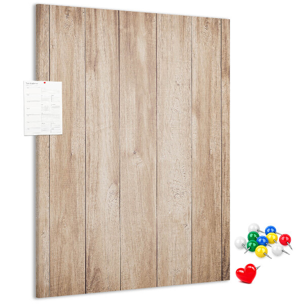 Memo cork board Natural pattern of wooden boards on the background