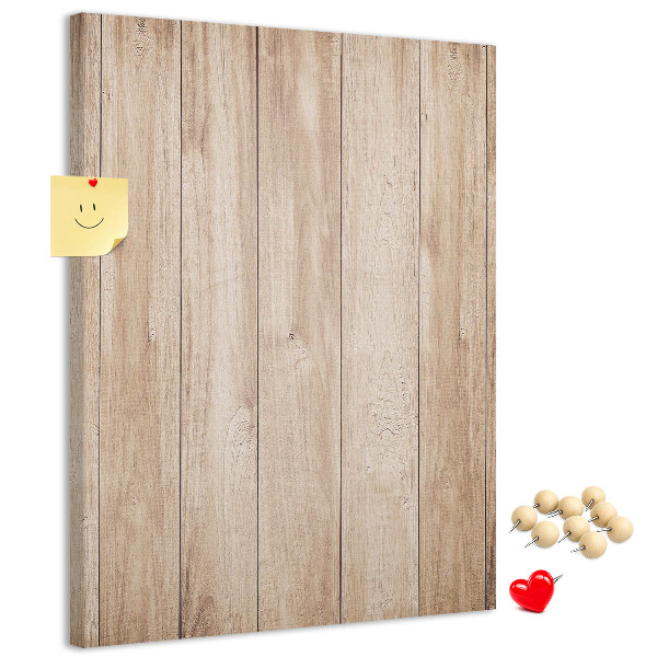 Memo cork board Natural pattern of wooden boards on the background
