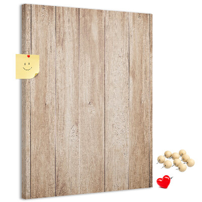 Memo cork board Natural pattern of wooden boards on the background