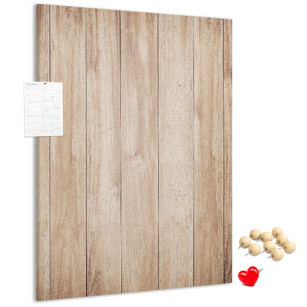 Memo cork board Natural pattern of wooden boards on the background