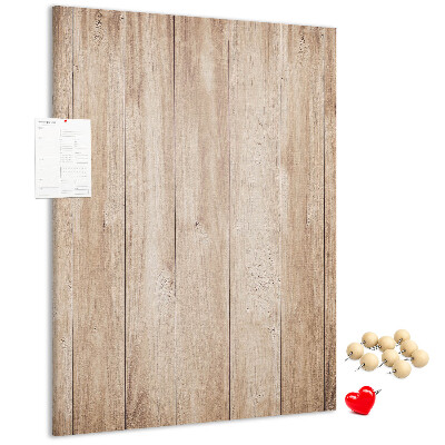 Memo cork board Natural pattern of wooden boards on the background