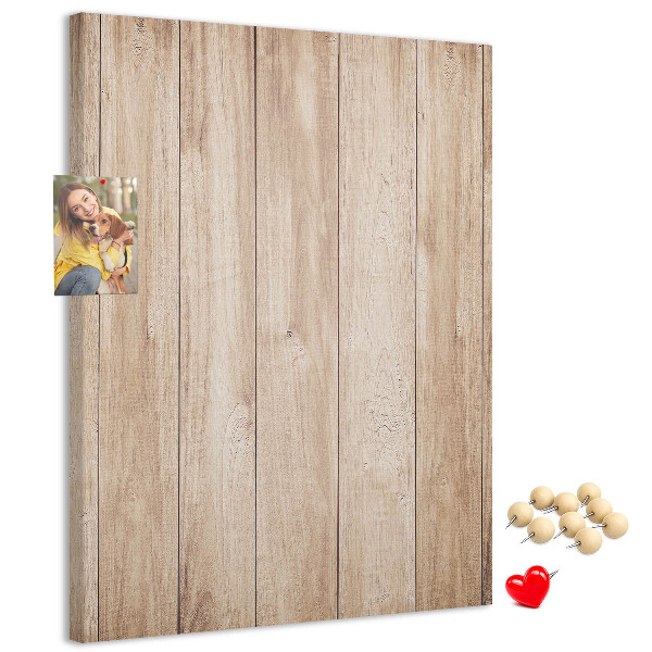 Memo cork board Natural pattern of wooden boards on the background