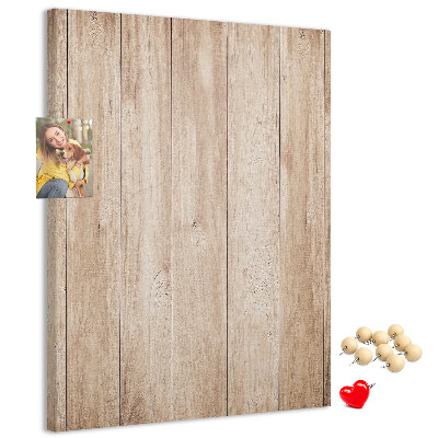 Memo cork board Natural pattern of wooden boards on the background