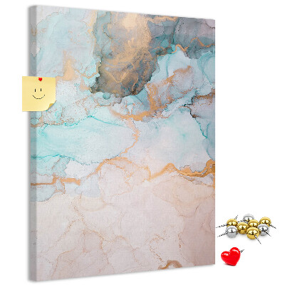 Wall cork memo board Delicate watercolors in shades of blue
