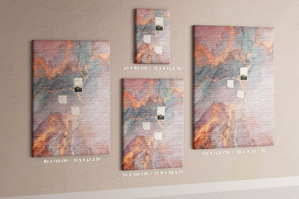 Memo cork board Abstract pattern with delicate veins