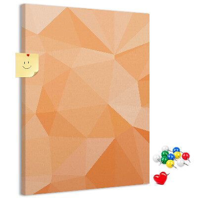 Pin board Geometry in shades of orange and beige