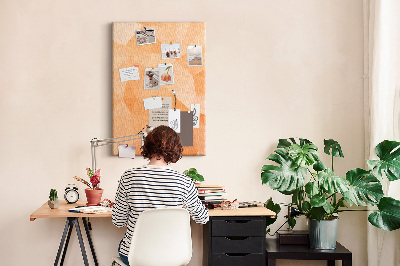 Pin board Geometry in shades of orange and beige