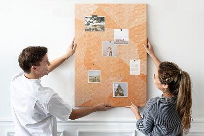 Pin board Geometry in shades of orange and beige