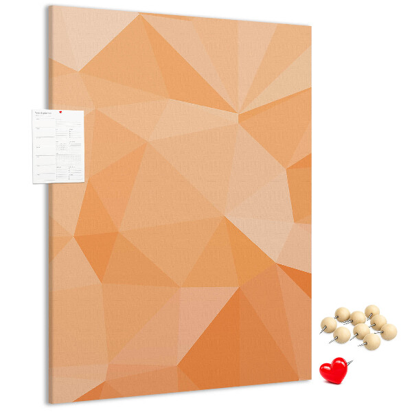 Pin board Geometry in shades of orange and beige
