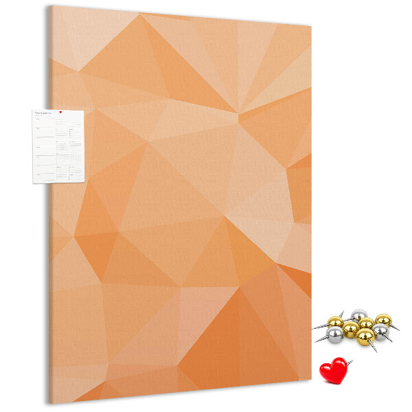 Pin board Geometry in shades of orange and beige