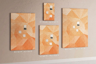 Pin board Geometry in shades of orange and beige