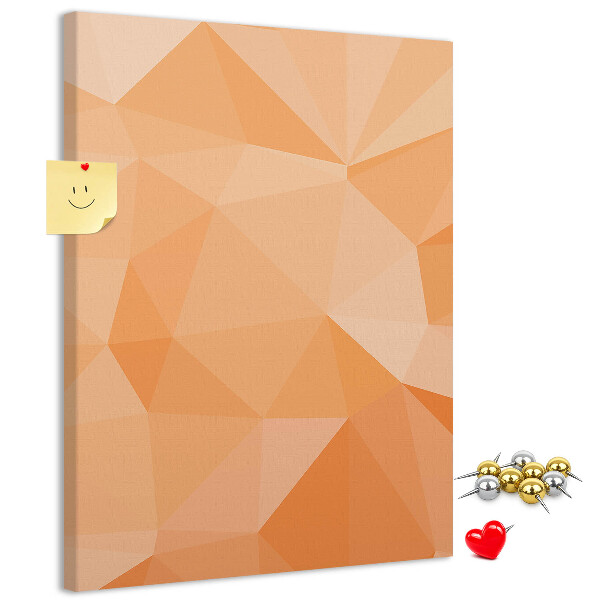 Pin board Geometry in shades of orange and beige